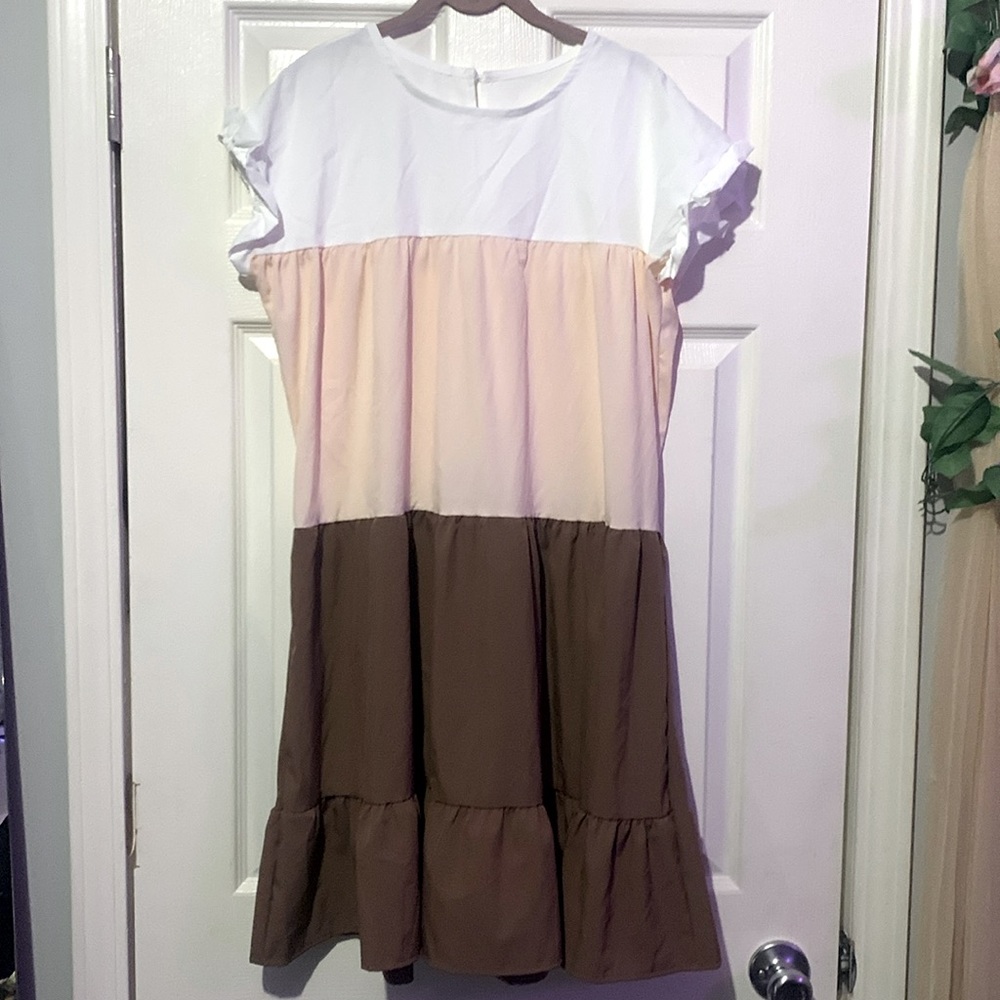 3/$10 NEW COLOR BLOCK DRESS